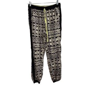 Princess Vera Wang Women's Geometric Lounge Pants Black Size L